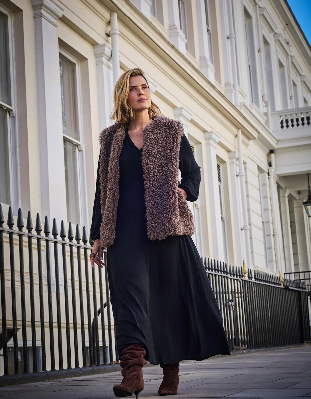 Mink Faux-Fur Gilet