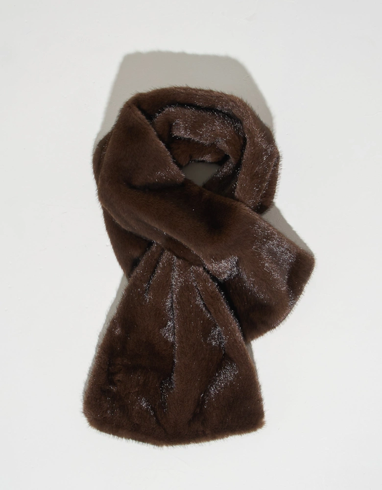 Brown Faux Fur Stole