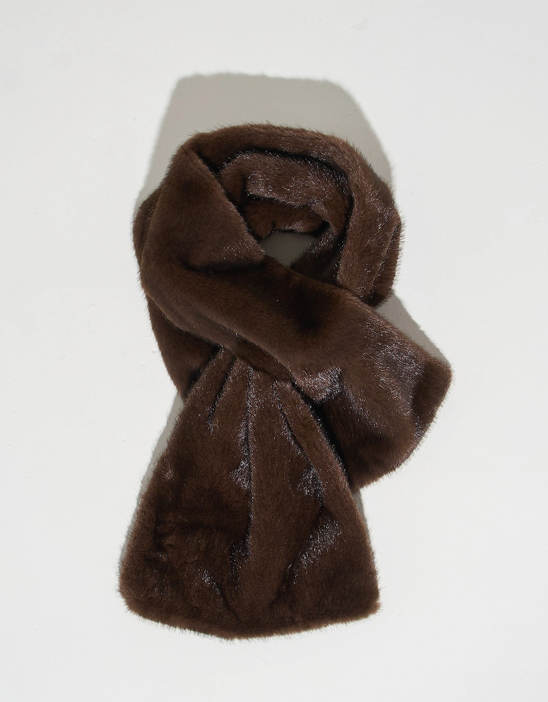 Brown Faux Fur Stole