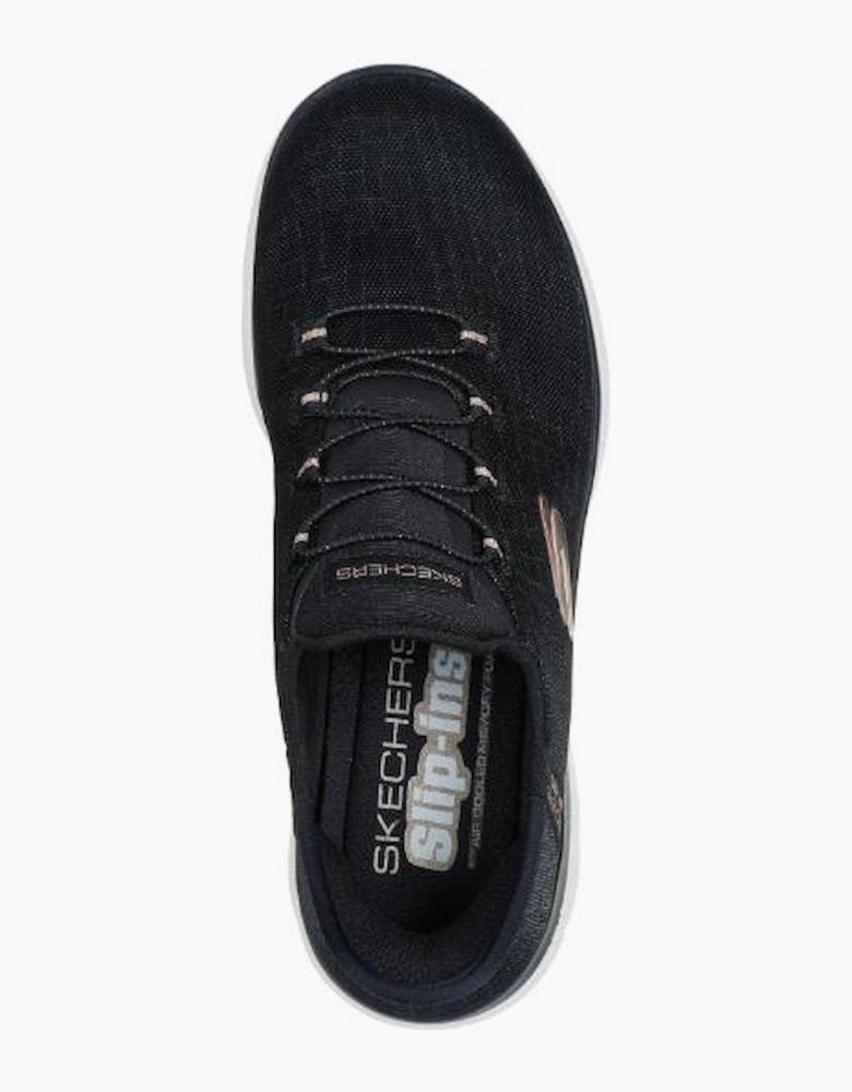 Skechers Slip-ins: Summits - Classy Night 150128W in Black/Rose gold WIDE FIT