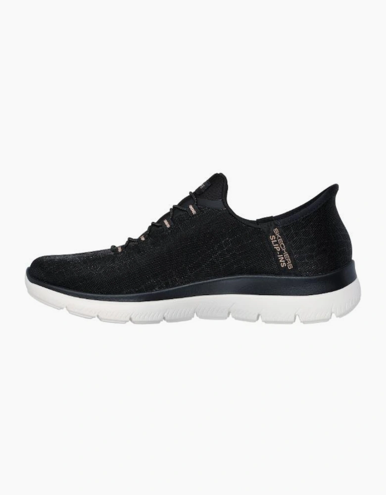 Skechers Slip-ins: Summits - Classy Night 150128W in Black/Rose gold WIDE FIT