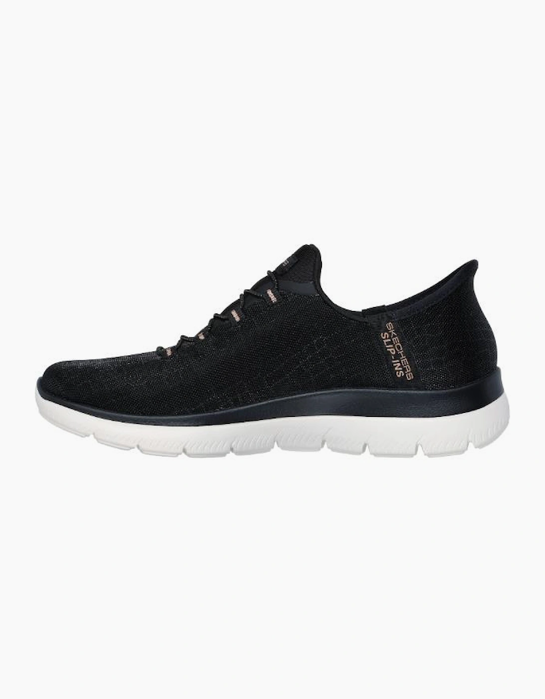 Skechers Slip-ins: Summits - Classy Night 150128W in Black/Rose gold WIDE FIT