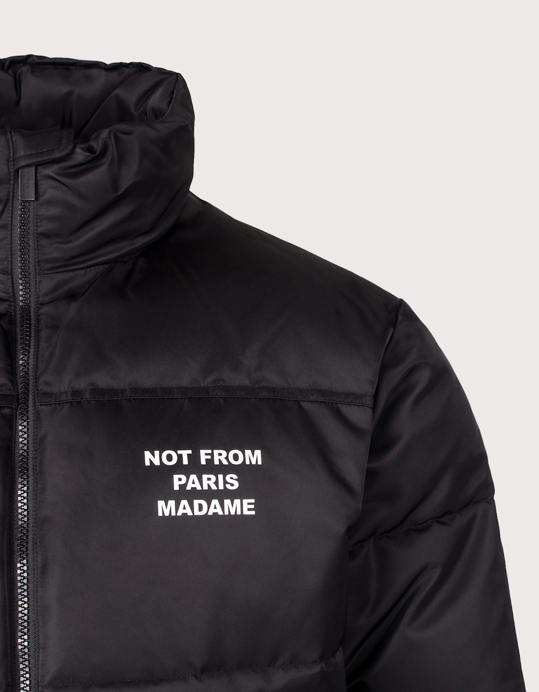 Relaxed Fit Slogan Puffer Jacket