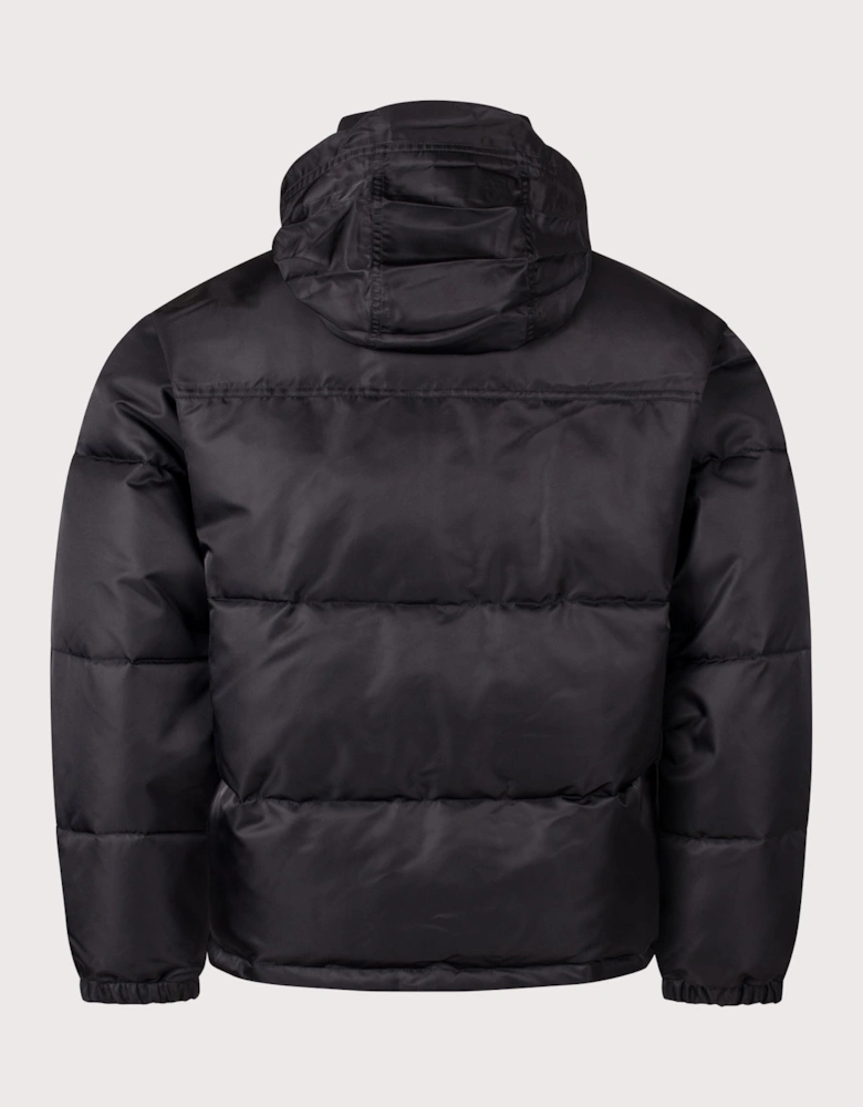 Relaxed Fit Slogan Puffer Jacket