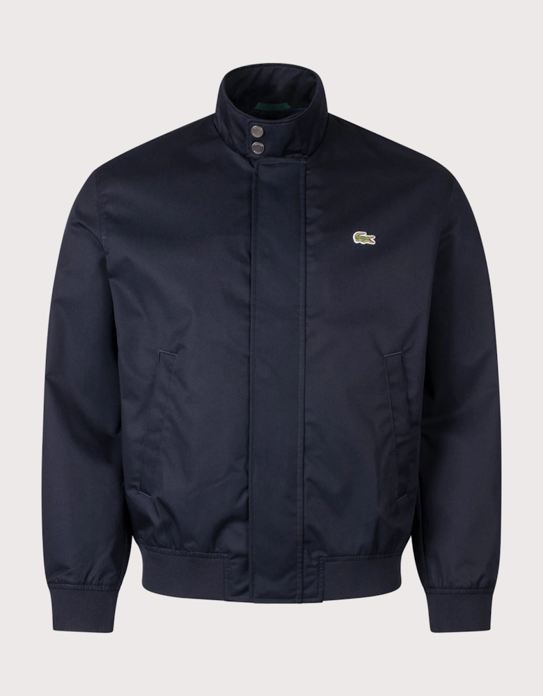 Regular Fit Water-Repellent Twill Harrington Jacket