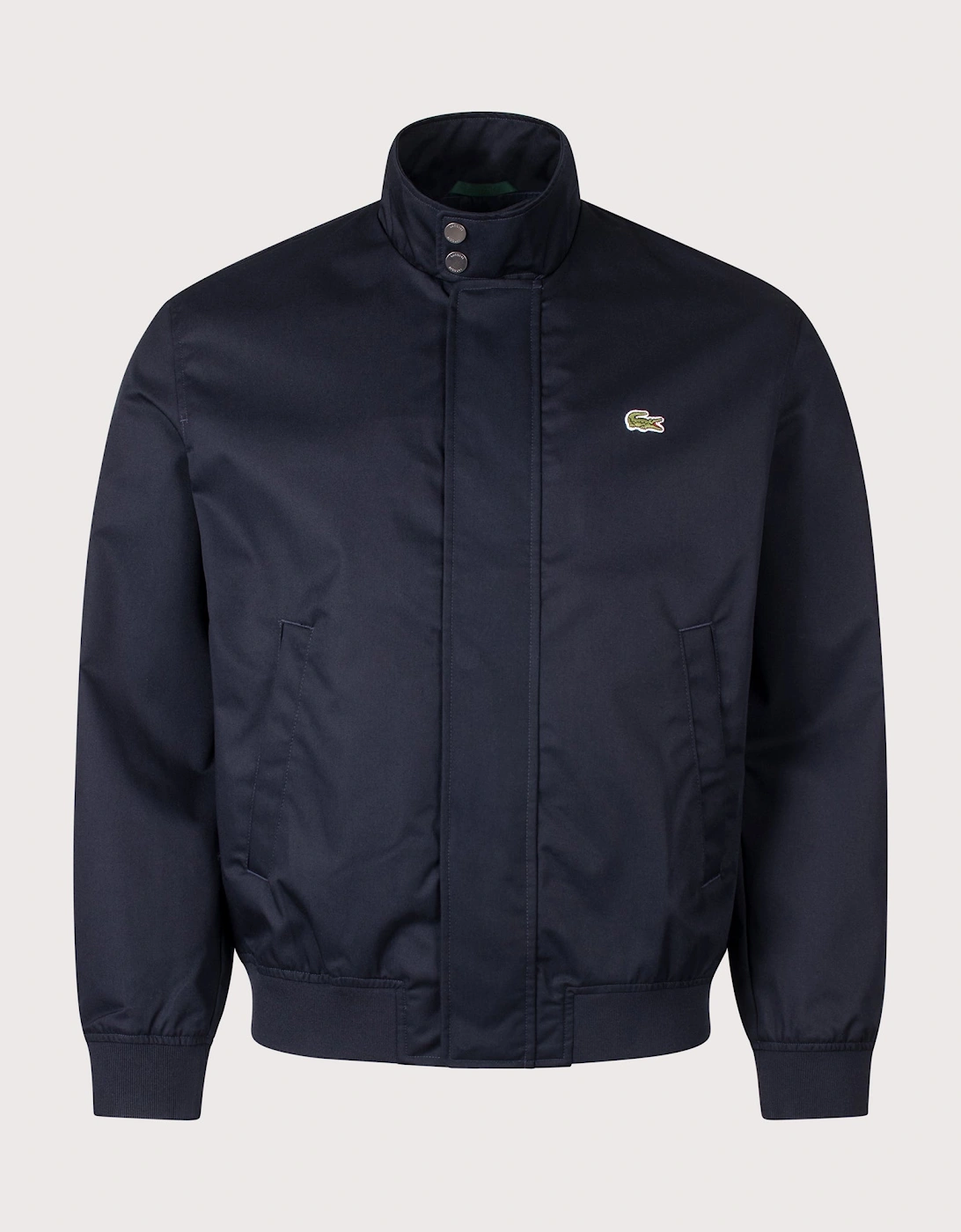 Regular Fit Water-Repellent Twill Harrington Jacket
