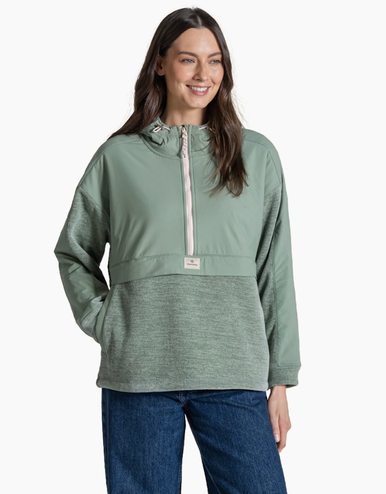 Craghoppers Womens Hanna Hooded Hybrid Half Zip Fleece