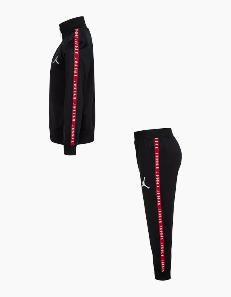 Air Jordan Kids Tape Poly Tracksuit Black