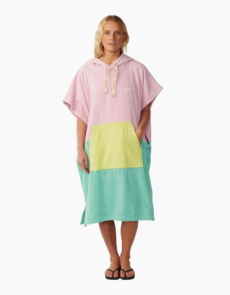 Rip Curl Womens Premium Surf Hooded Towel Poncho - Light Lilac