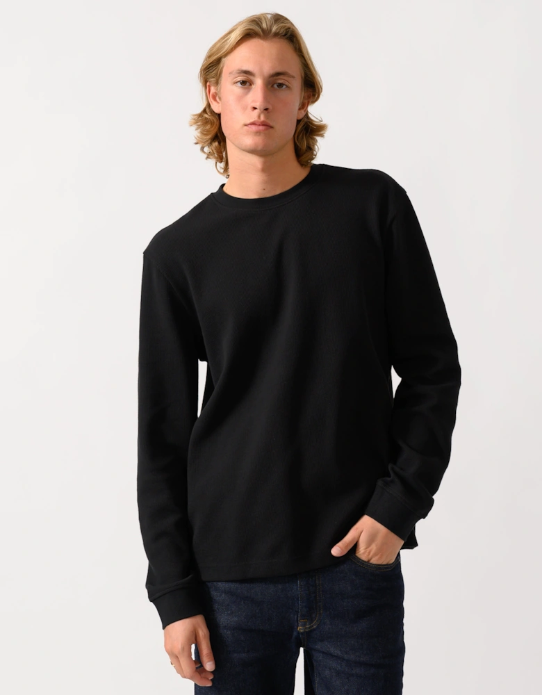 BOSS Orange We Tempest Mens Crew Neck Sweatshirt - Black 001