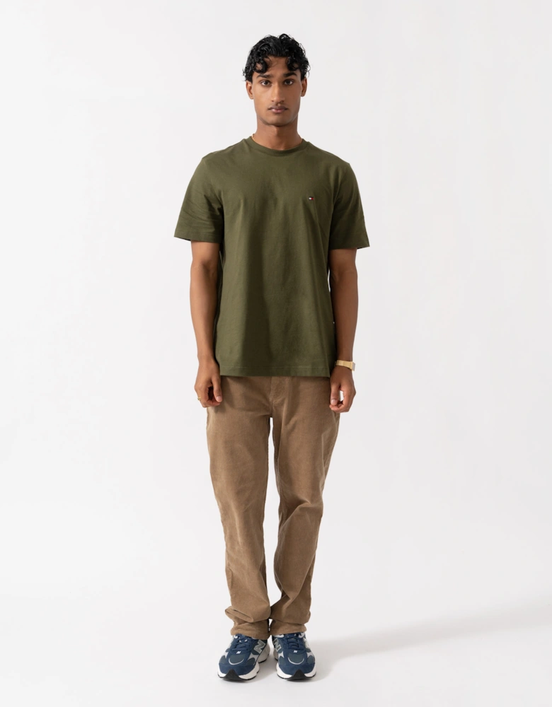 Tommy Hilfiger Essential Seasonal Regular Fit Solid Mens T-Shirt - Huntsman Green
