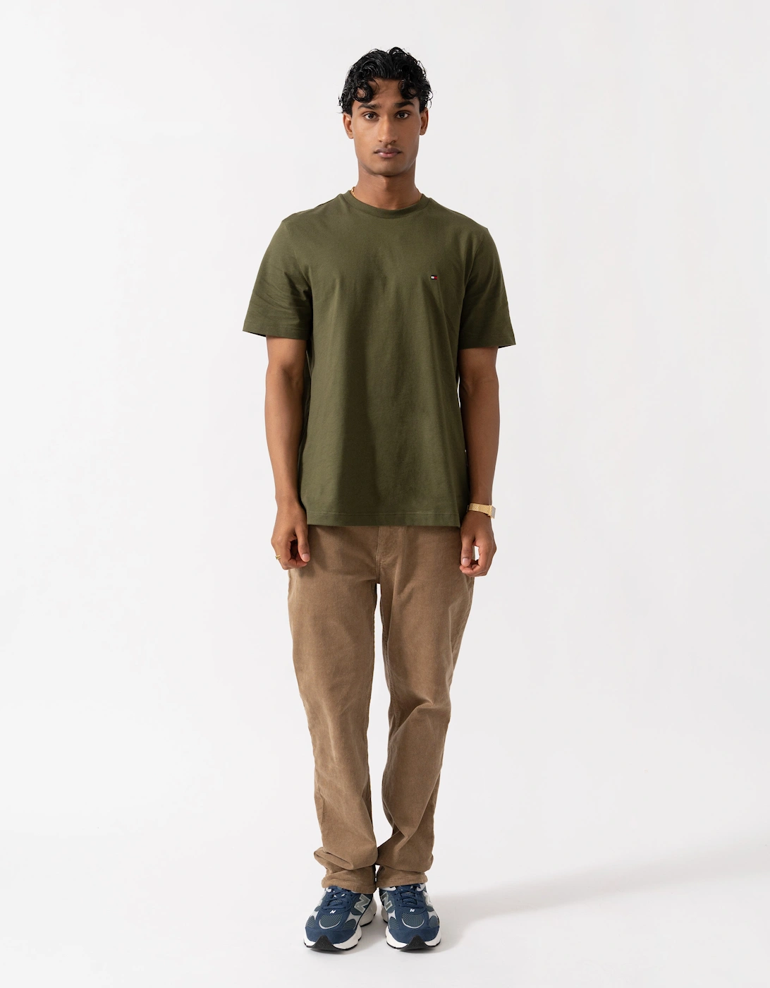Tommy Hilfiger Essential Seasonal Regular Fit Solid Mens T-Shirt - Huntsman Green