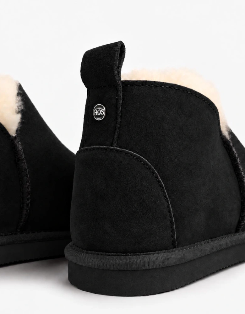 HOS Sheepskin TIA Womens Slipper Boots Black