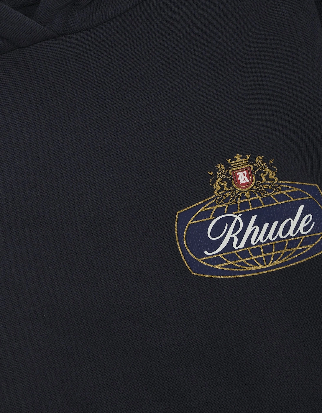 Safari Crest Hooded Top Black