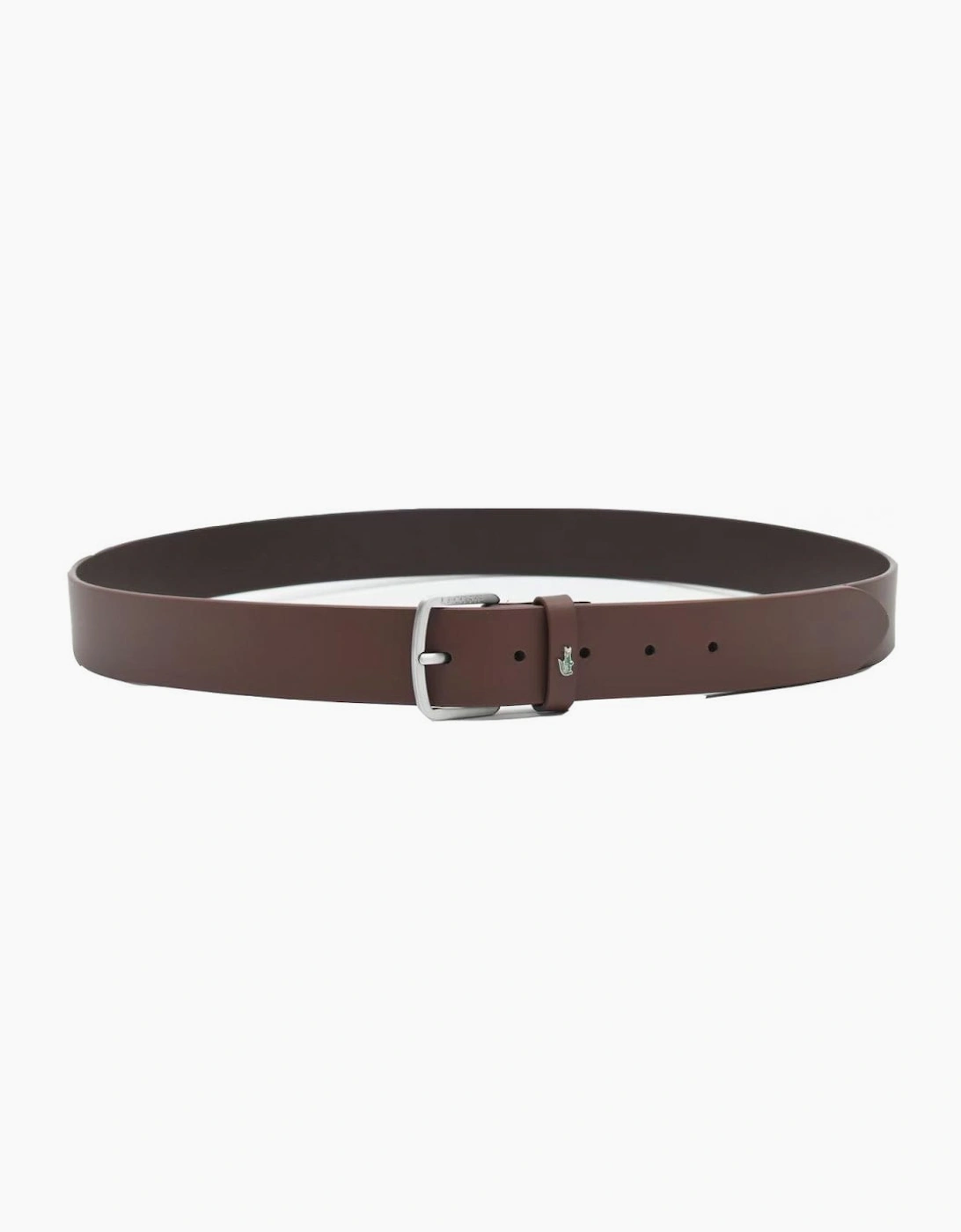 Lacoste Men's Chocolate Brown Smooth Leather Belt