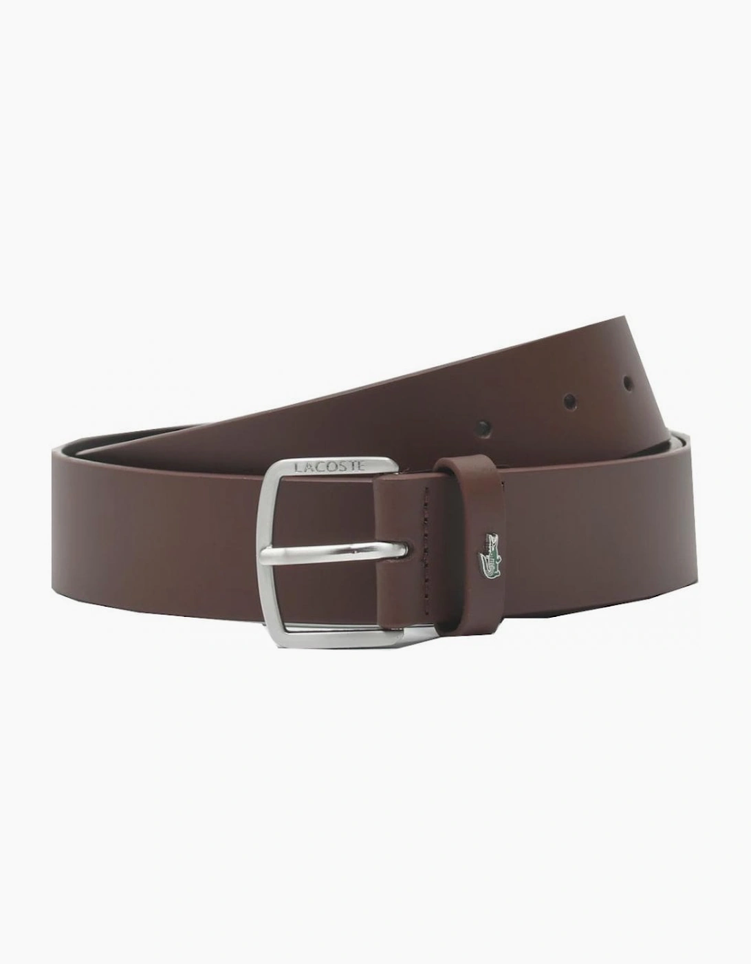 Lacoste Men's Chocolate Brown Smooth Leather Belt