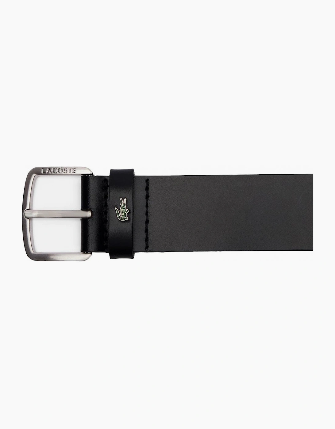 Lacoste Men's Black Smooth Leather Belt