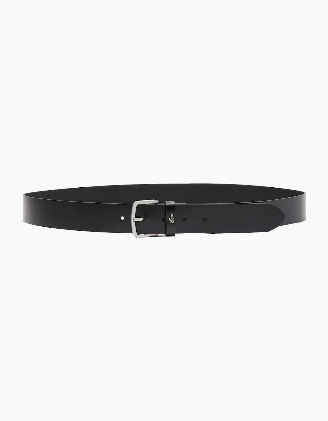 Lacoste Men's Black Smooth Leather Belt
