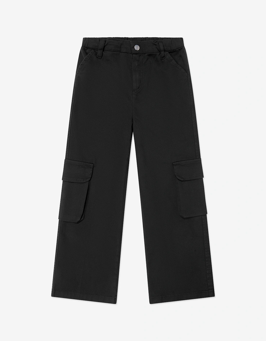 Childsplay Basics Boys Gabardine Cargo Trousers in Black