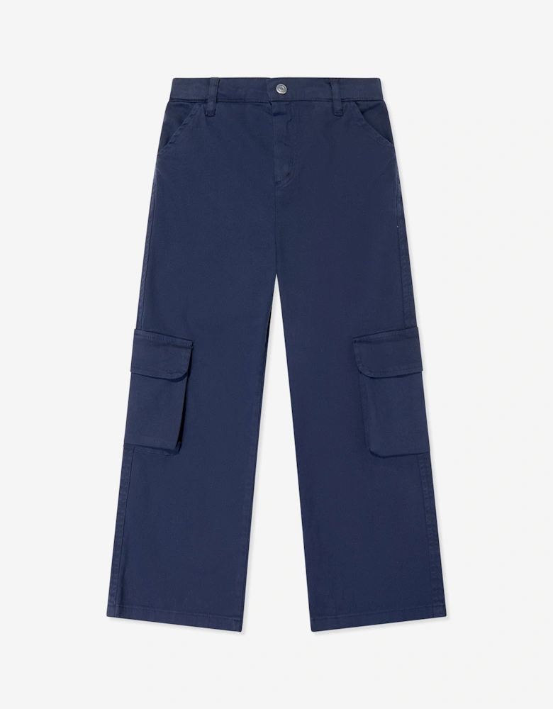 Childsplay Basics Boys Gabardine Cargo Trousers in Navy