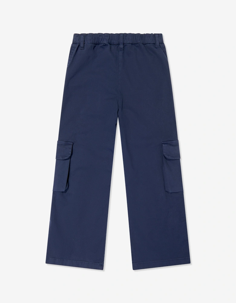 Childsplay Basics Boys Gabardine Cargo Trousers in Navy