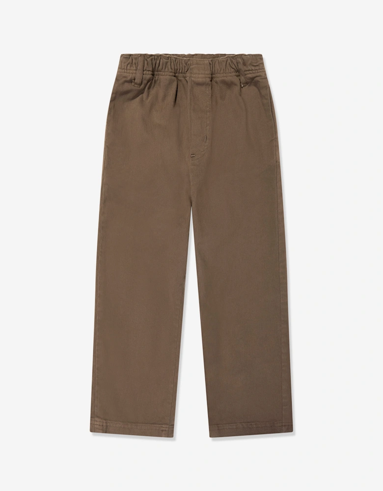 Childsplay Basics Boys Gabardine Trousers in Brown