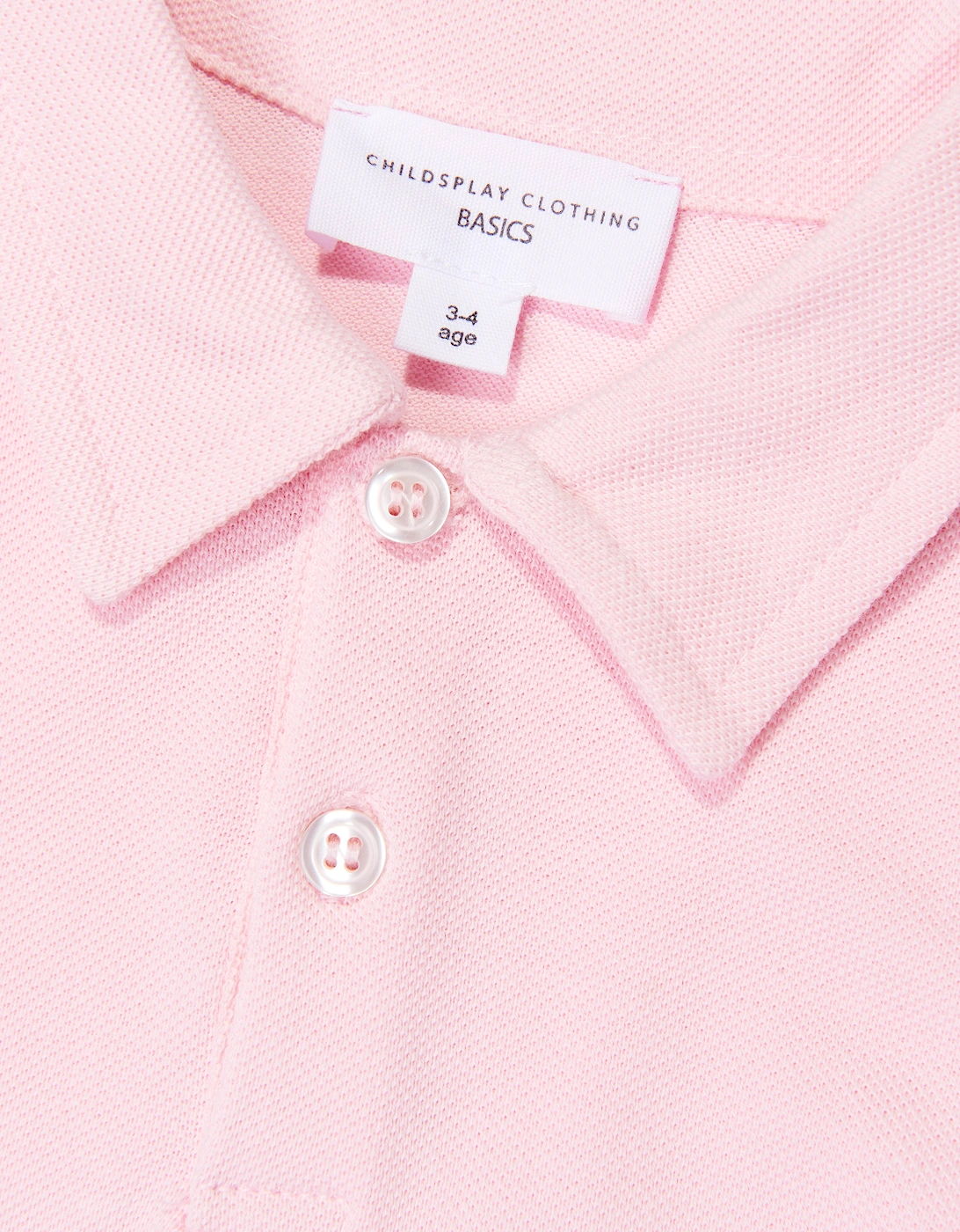 Childsplay Basics Boys Short Sleeve Polo Shirt in Pink