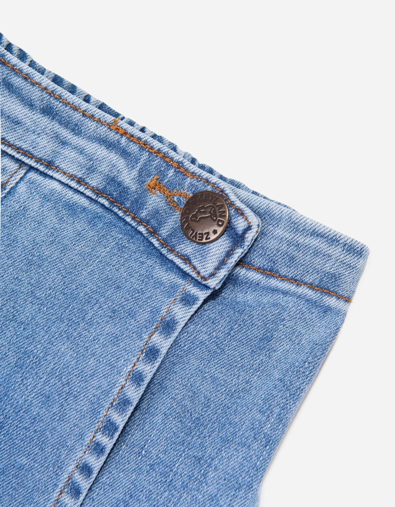Childsplay Basics Girls Denim Pleated Skort in Blue