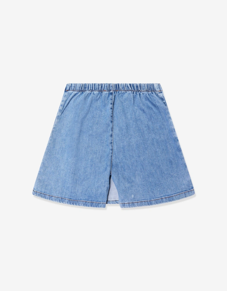 Childsplay Basics Girls Denim Pleated Skort in Blue