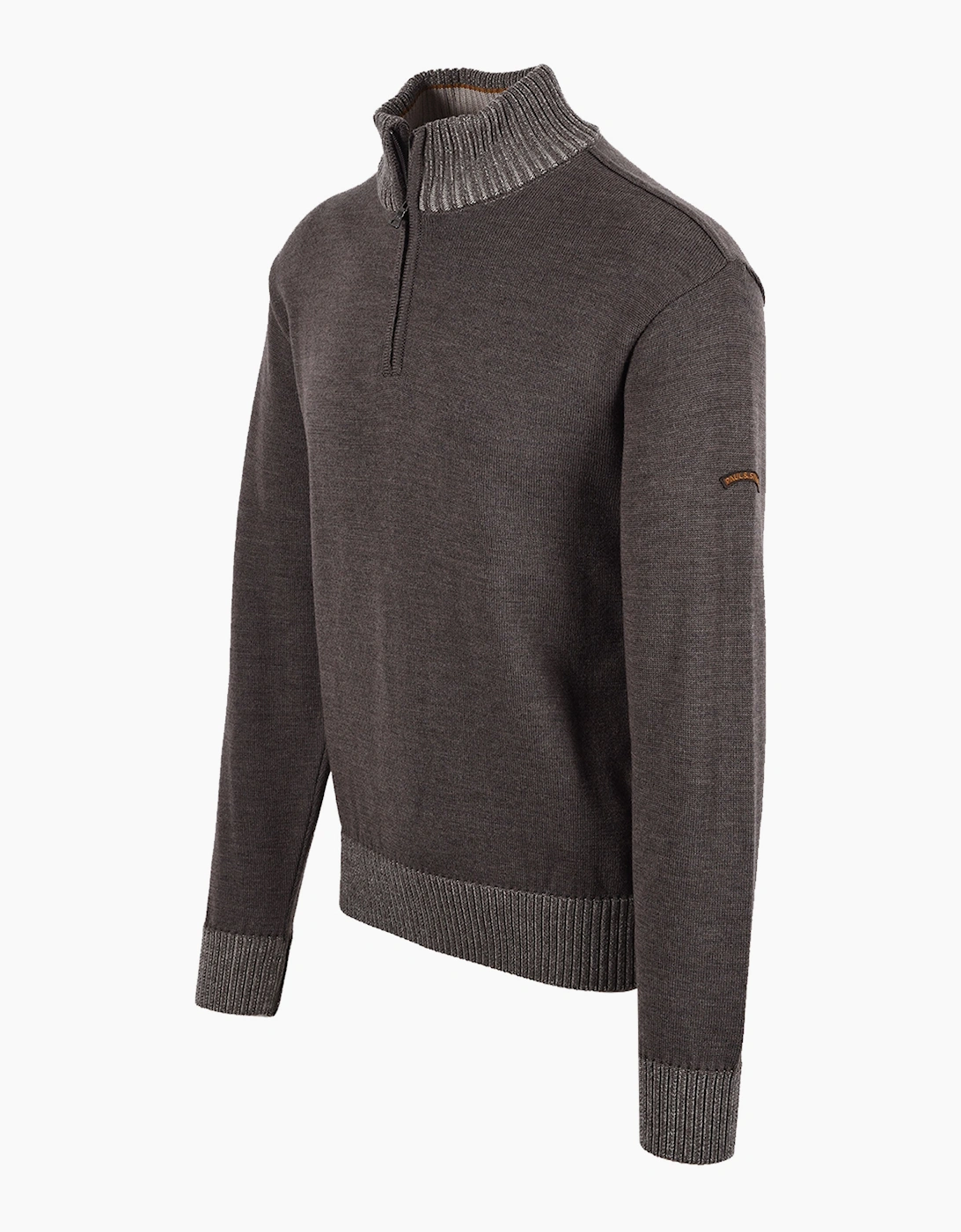 PAUL AND SHARK HALF ZIP JUMPER BROWN