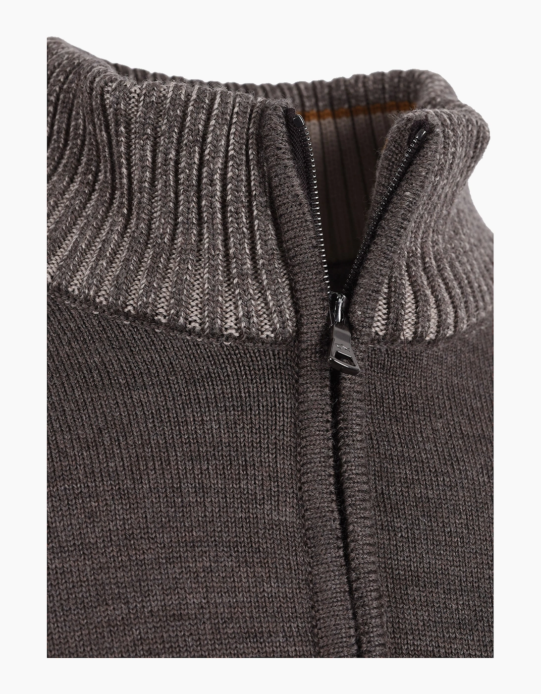 PAUL AND SHARK HALF ZIP JUMPER BROWN