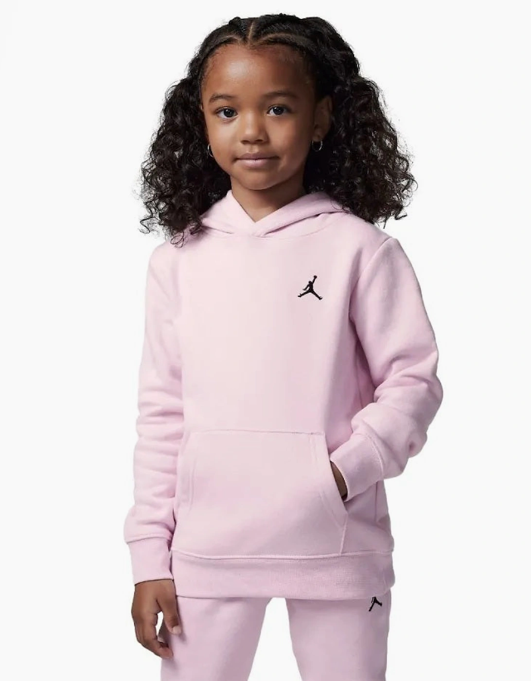 Air Jordan Brooklyn Fleece Girls Hooded Tracksuit Pink