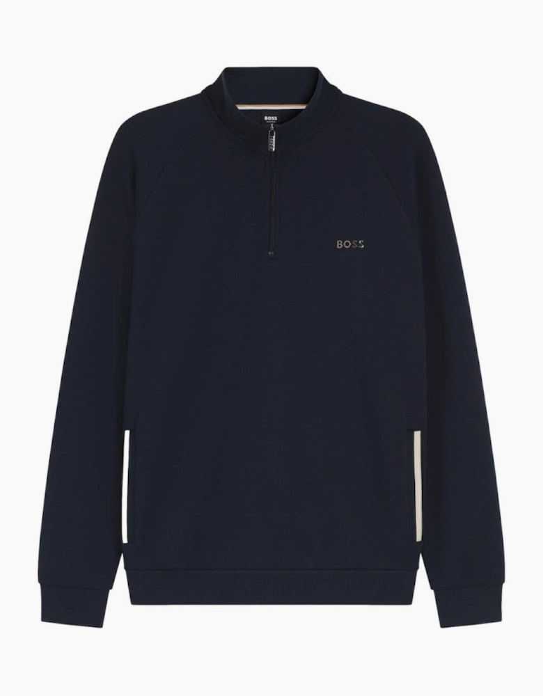 BOSS Black Sense 1/4 Zip Jacket 403 Dk Blue