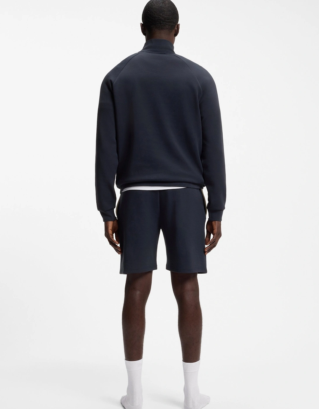 BOSS Black Sense 1/4 Zip Jacket 403 Dk Blue