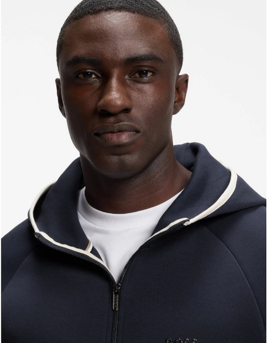 BOSS Black Sense Hooded Jacket 403 Dk Blue