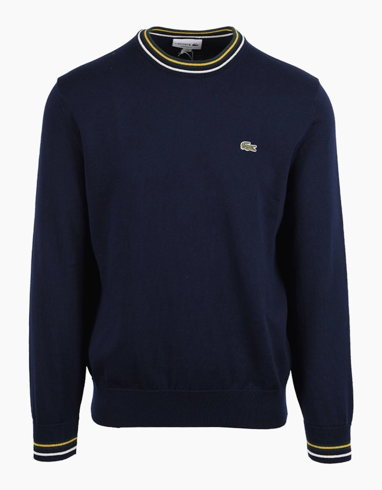 LACOSTE CREW NECK KNITWEAR NAVY