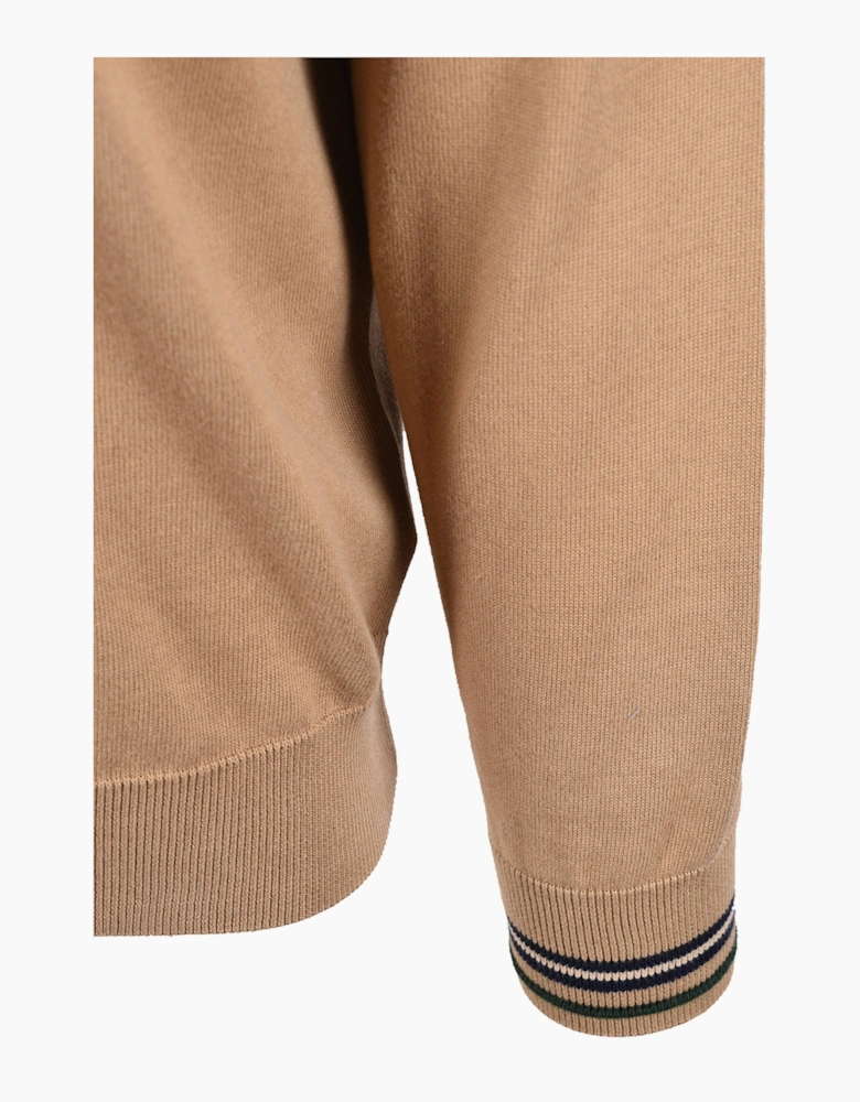 LACOSTE CREW NECK KNITWEAR BEIGE