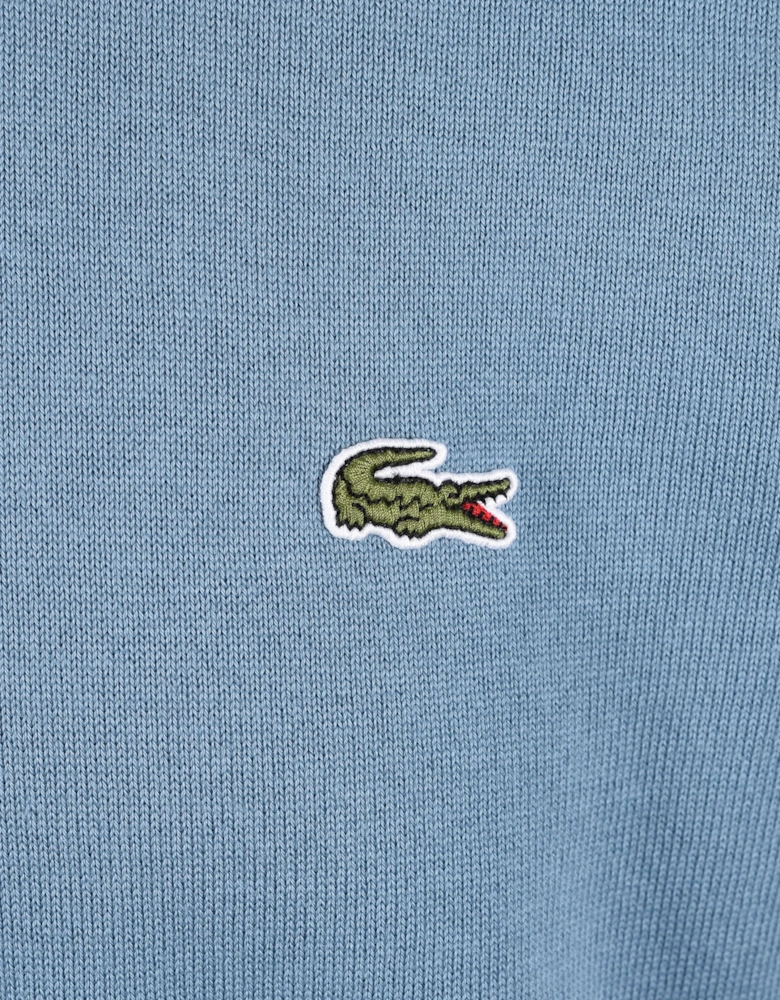 LACOSTE CREW NECK KNITWEAR BLUE