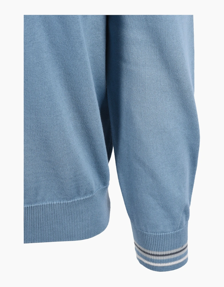 LACOSTE CREW NECK KNITWEAR BLUE