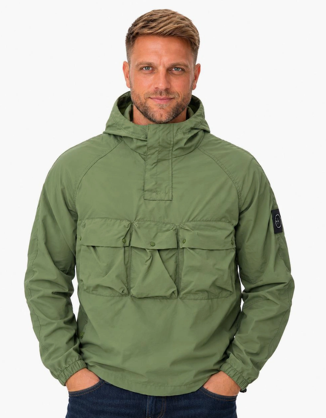 Marshall Artist Sefton 1/4 Zip Jacket Khaki