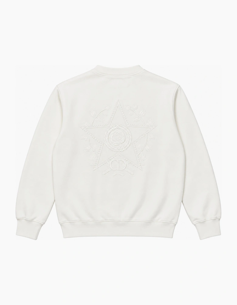 DIOR CD ÉTOILE EMBROIDERED SWEATSHIRT BEIGE