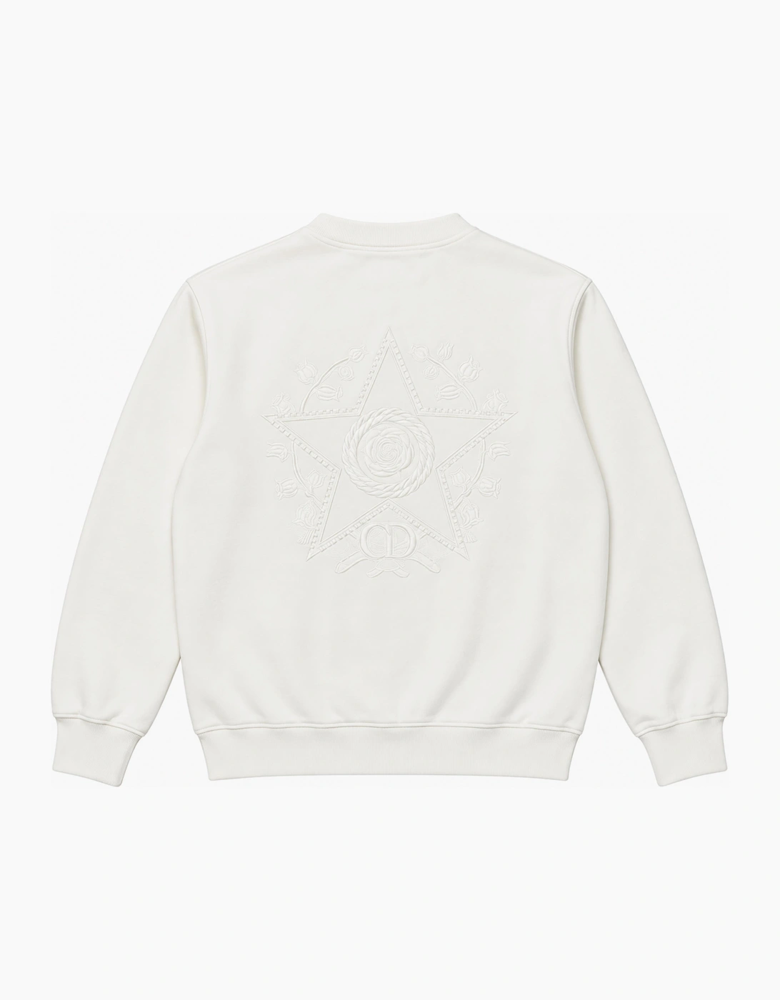 DIOR CD ÉTOILE EMBROIDERED SWEATSHIRT BEIGE