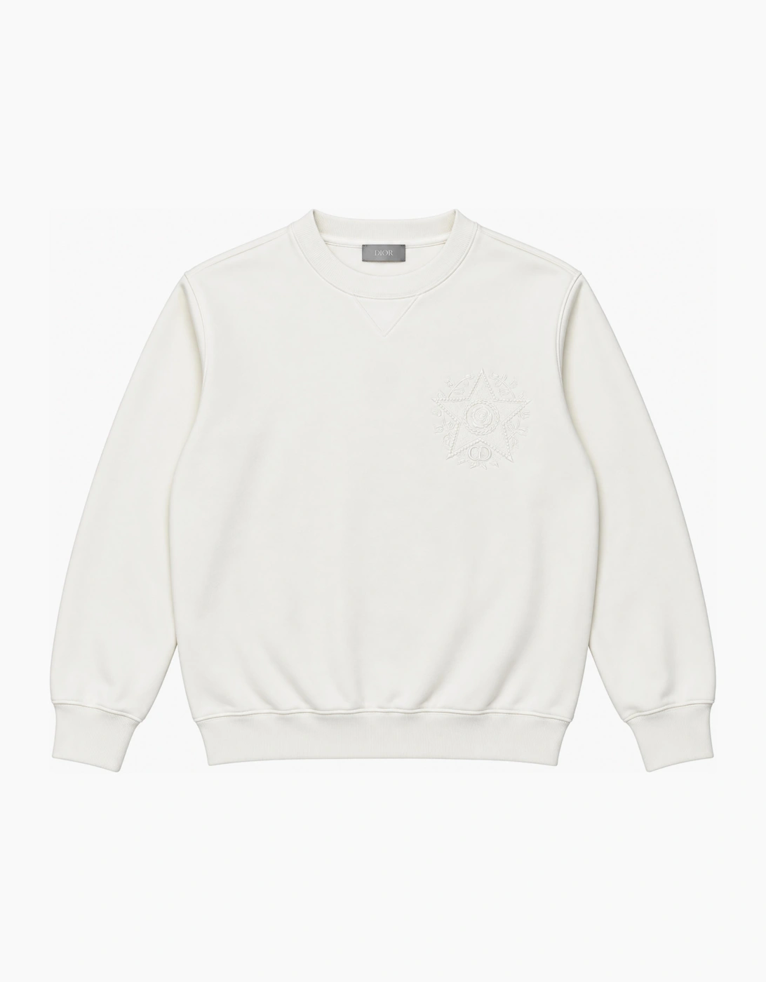 DIOR CD ÉTOILE EMBROIDERED SWEATSHIRT BEIGE