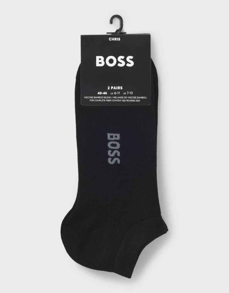 BOSS Black 2P AS Logo Bamboo Socks 001 Black
