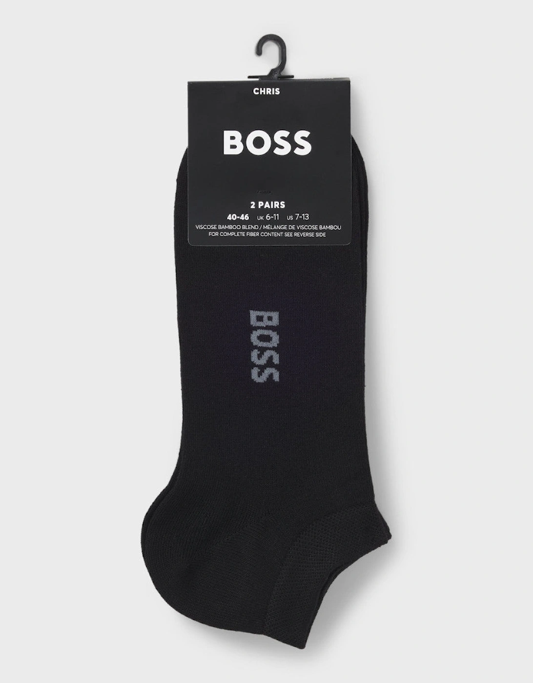 BOSS Black 2P AS Logo Bamboo Socks 001 Black