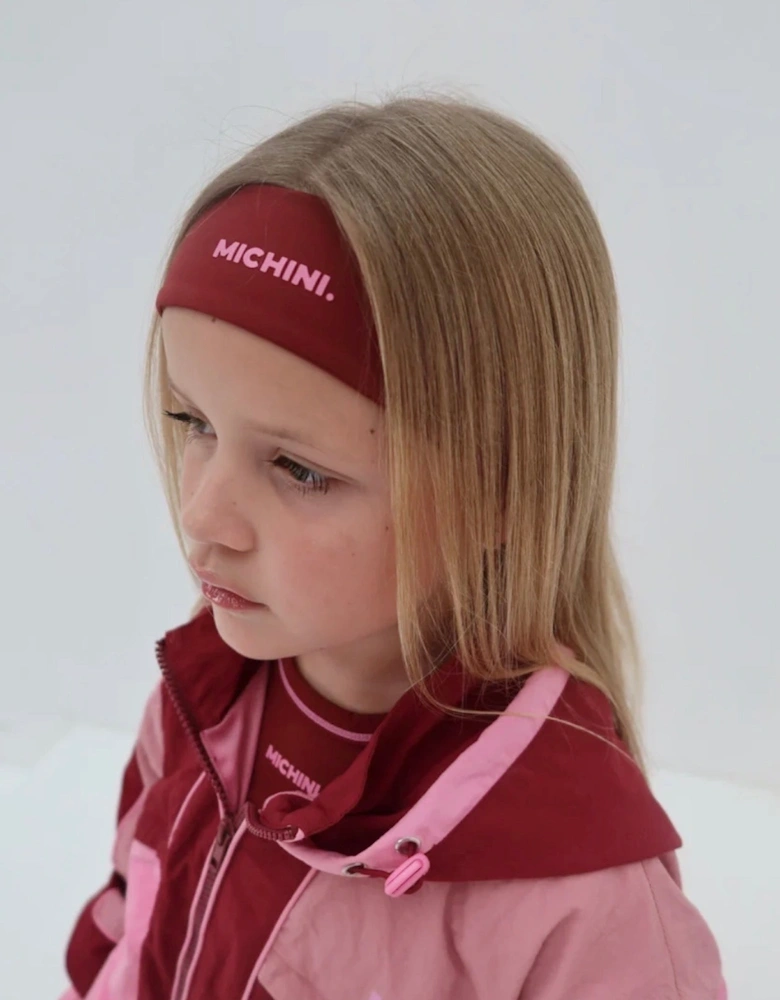 Girls Red Berry Sporty Stretch Headband