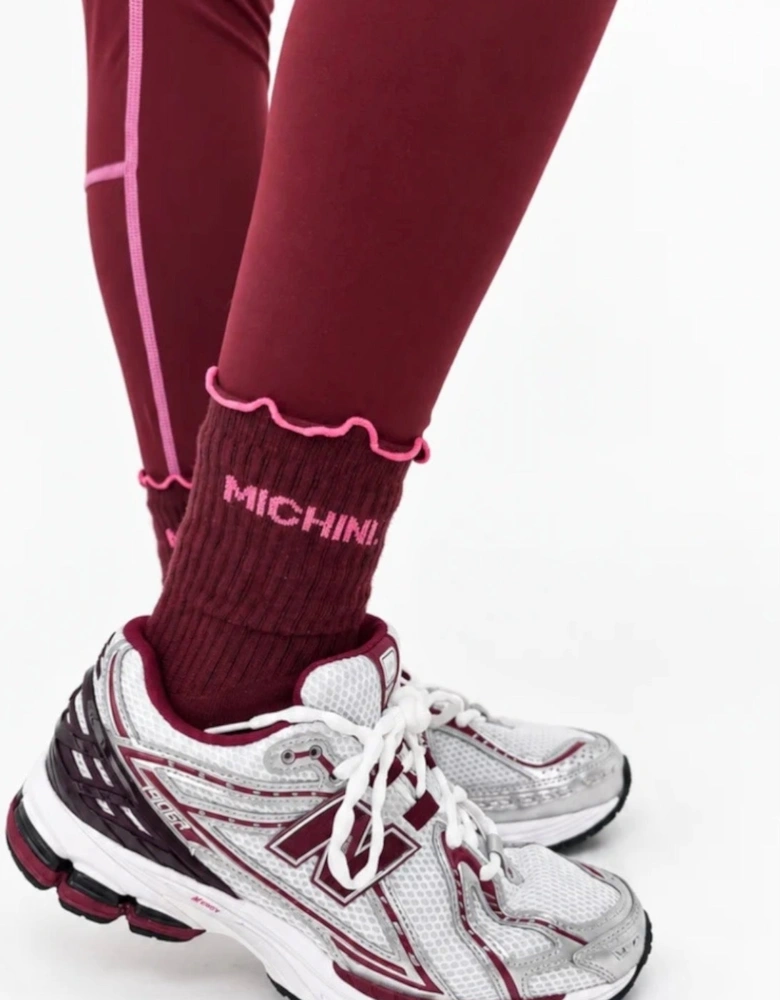 Girls Red Berry Logo Socks