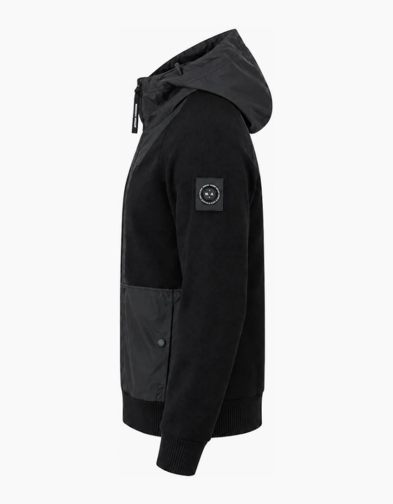 Marshall Artist Newbury Hybrid Knitted Hoodie Black