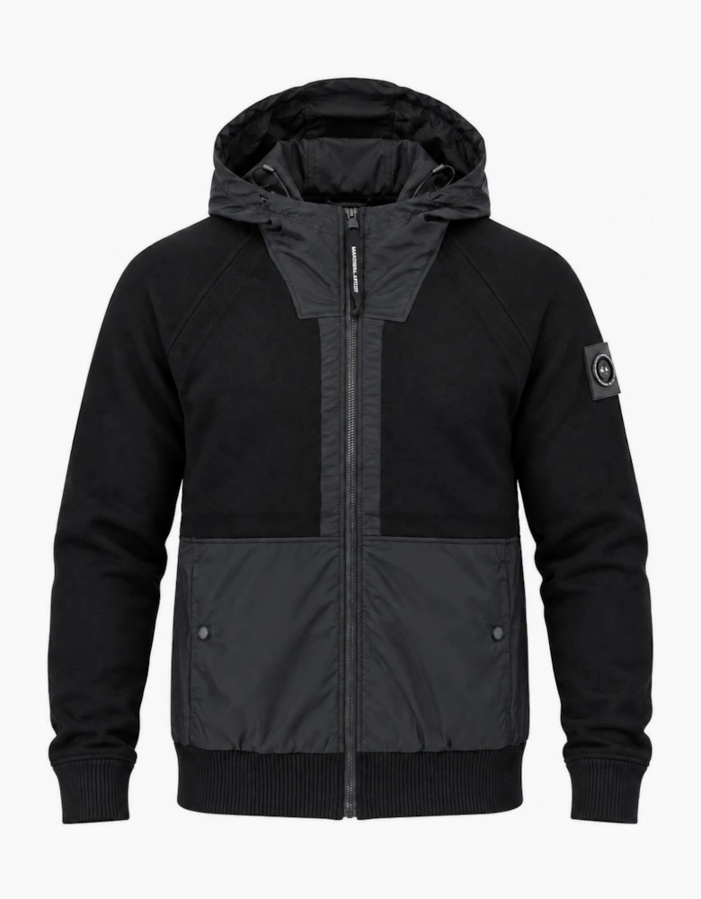 Marshall Artist Newbury Hybrid Knitted Hoodie Black
