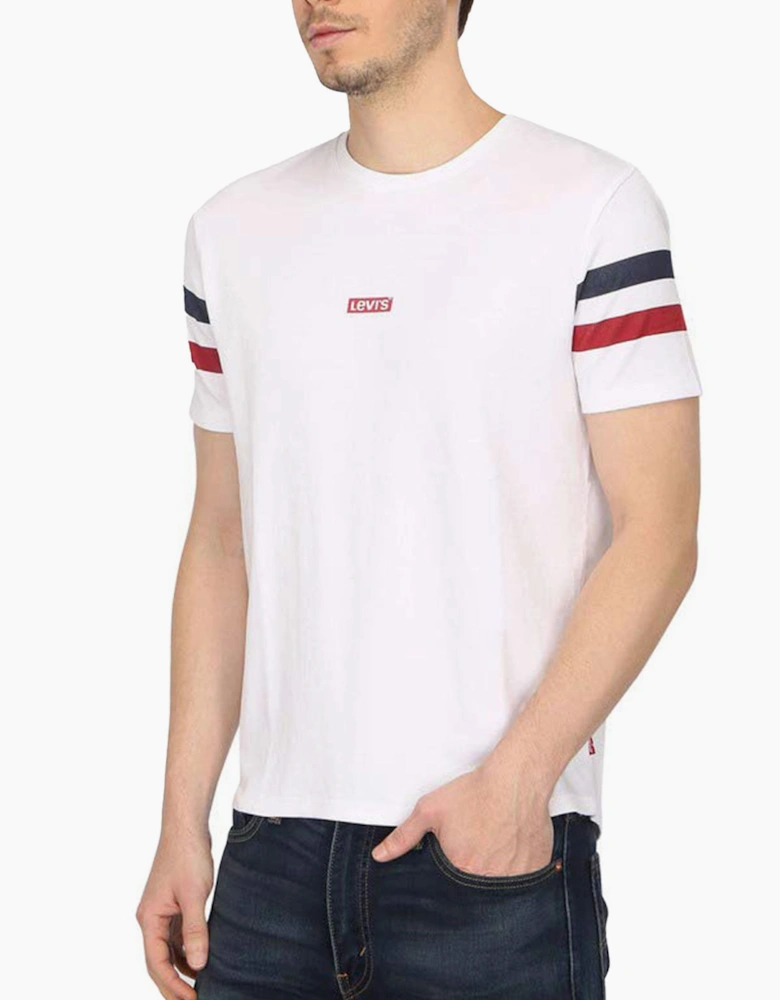 Levis Mens T Shirt Crew Neck Summer Short Sleeve Casual Cotton White New